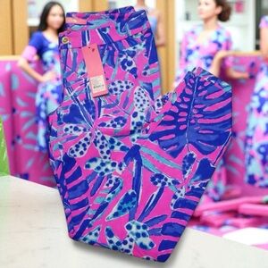 NWT Lilly Pulitzer Kelly Skinny Pant Bougainvillea Pink Cliffside
Garden